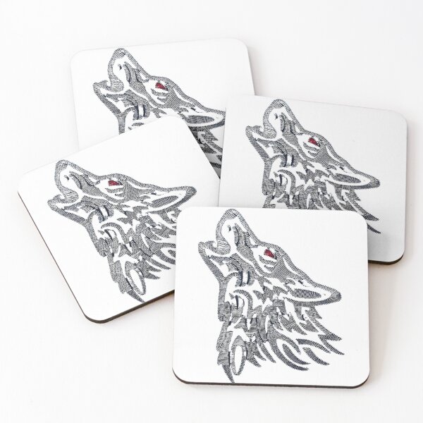 Item preview, Hand drawn stitched Wolf design designed and sold by Joshuasanga76a.