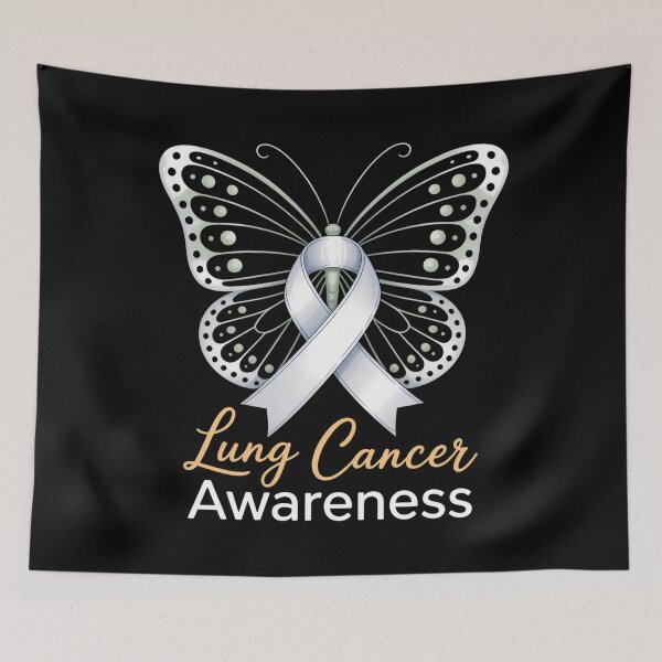 Item preview, Butterfly Lung Cancer Ribbon Lung Cancer Awareness designed and sold by CookWorldLaughs.
