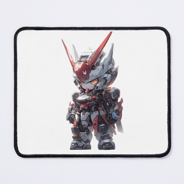 Item preview, Chibi Mecha Warrior – Red & White Armored Anime Robot designed and sold by Dyan4.