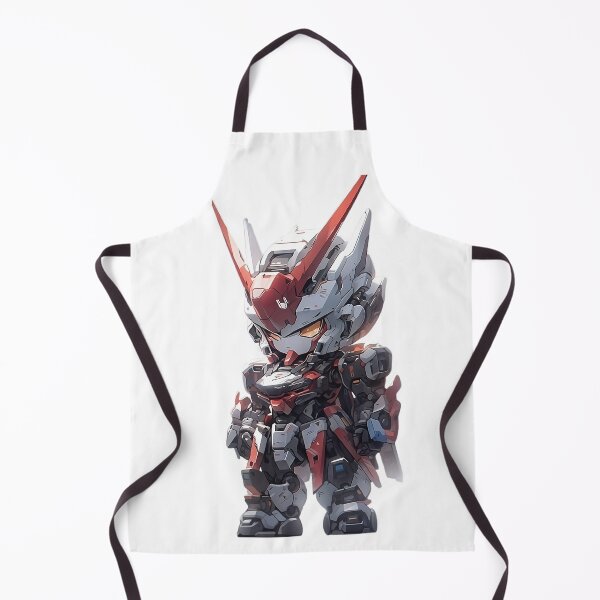Item preview, Chibi Mecha Warrior – Red & White Armored Anime Robot designed and sold by Dyan4.