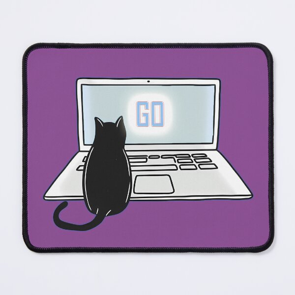 Item preview, Go Mode Activated – Cute Black Cat Programmer at Work on Laptop | Coding Cat Art for Developers & Coffee Lovers designed and sold by RAZ1995.