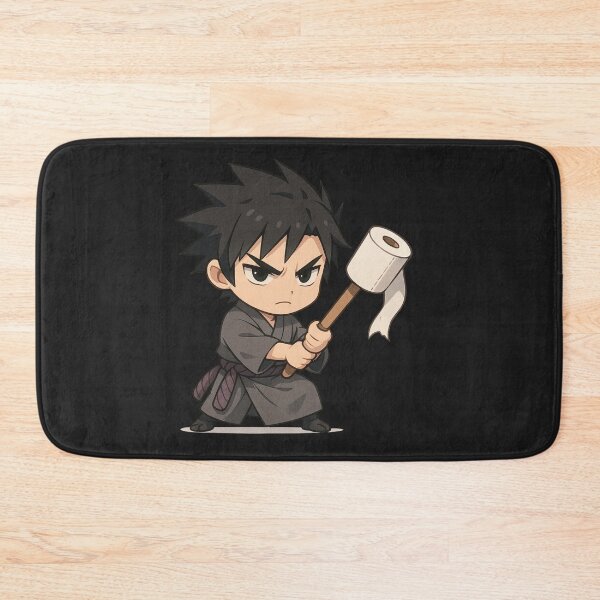 Item preview, Toilet Roll Samurai – Funny Chibi Warrior with Toilet Paper Sword Anime Style designed and sold by ColorSplash123.