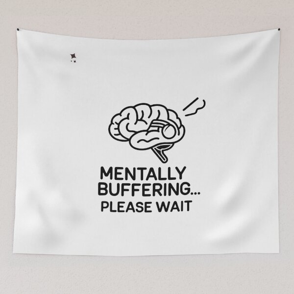 Item preview, Mentally Buffering designed and sold by TheTeeSpark.