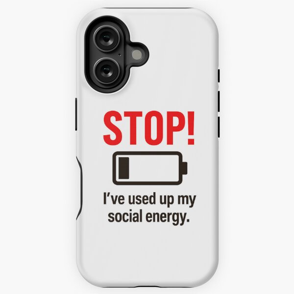 Item preview, Low Battery – Social Energy Depleted designed and sold by TeaAlarm.