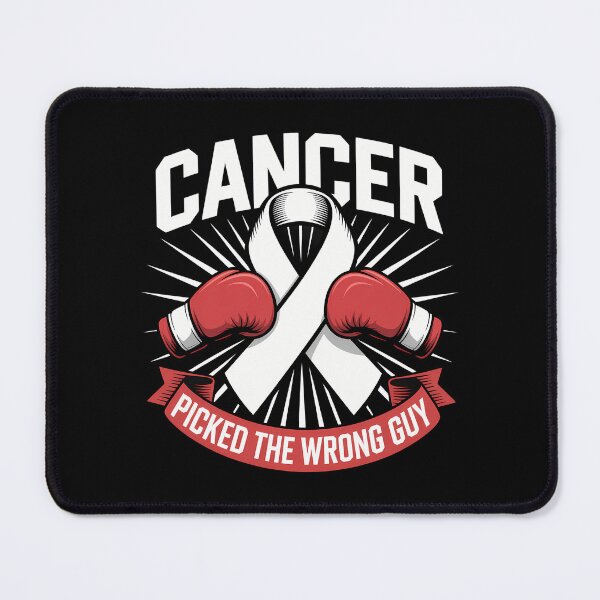 Item preview, Cancer Picked The Wrong Guy Lung Cancer Awareness Ribbon designed and sold by CookWorldLaughs.