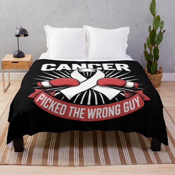 Item preview, Cancer Picked The Wrong Guy Lung Cancer Awareness Ribbon designed and sold by CookWorldLaughs.