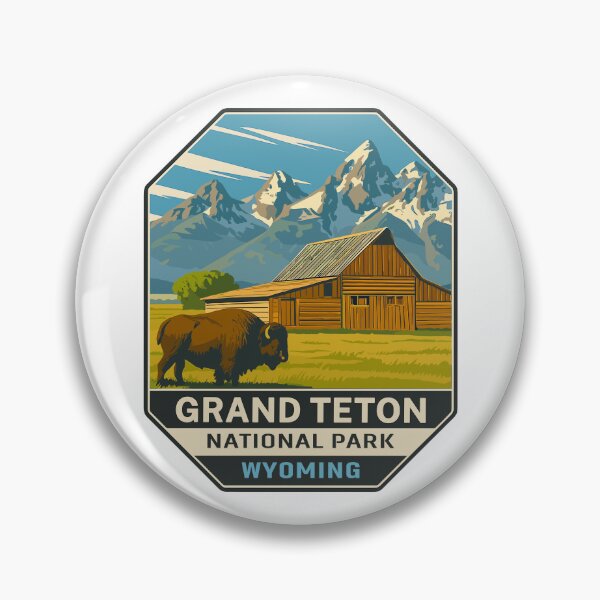 Item preview, Grand Teton National Park Retro Mountain Sticker designed and sold by Ismeal Von.