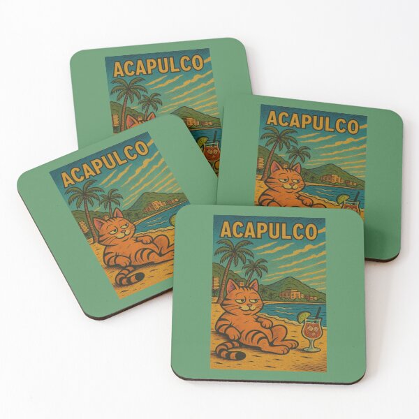 Aperçu de l'œuvre Acapulco Cat Chill créée et vendue par SammyMorry.