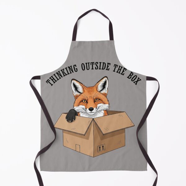 Item preview, Curious Fox Peeking Out of Cardboard Box designed and sold by WittyNest Studio.