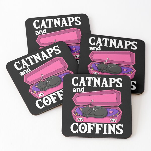 Item preview, CATNAPS AND COFFINS - HALLOWEEN designed and sold by KEF Custom.