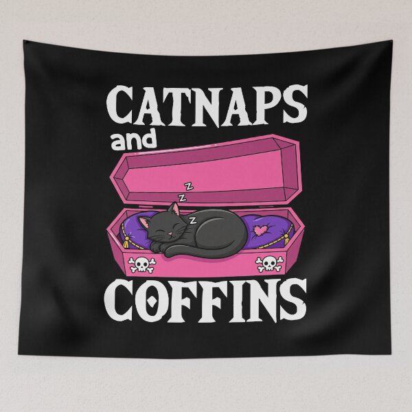 Item preview, CATNAPS AND COFFINS - HALLOWEEN designed and sold by KEF Custom.