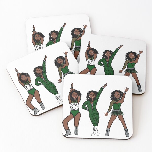 Item preview, Tri Pose Dancer / Majorette Green & Black A designed and sold by TheStyleofU.