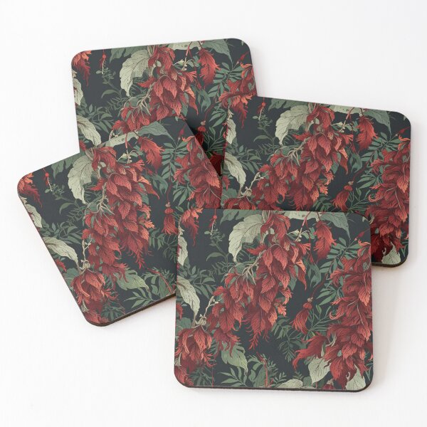 Item preview, Red Leaves and Foliage on a Dark Background designed and sold by CoolPixels.