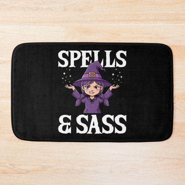 Item preview, SPELLS AND SASS - WITH HALLOWEEN designed and sold by KEF Custom.