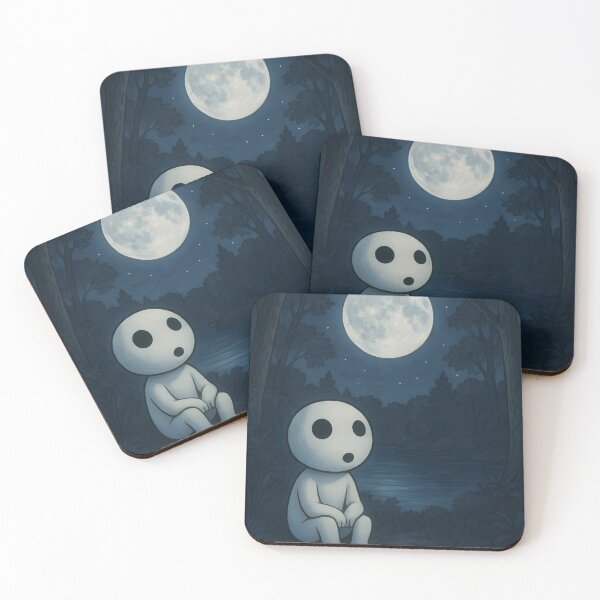 Item preview, Kodama sits in Moonlit Forest designed and sold by ManateeMerchy.