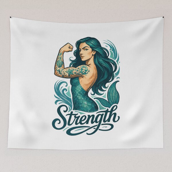 Item preview, Strong Mermaid Nix Water Woman Gift designed and sold by Pineapple-Tree.