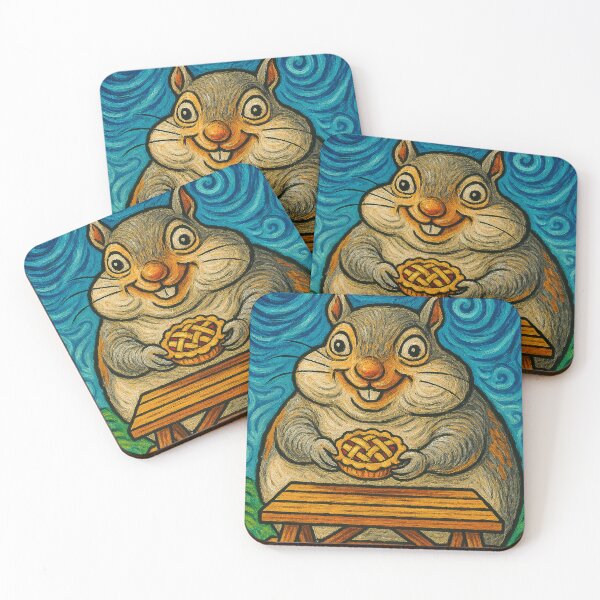Item preview, Grey Squirrel With Small Pie  designed and sold by mokato.