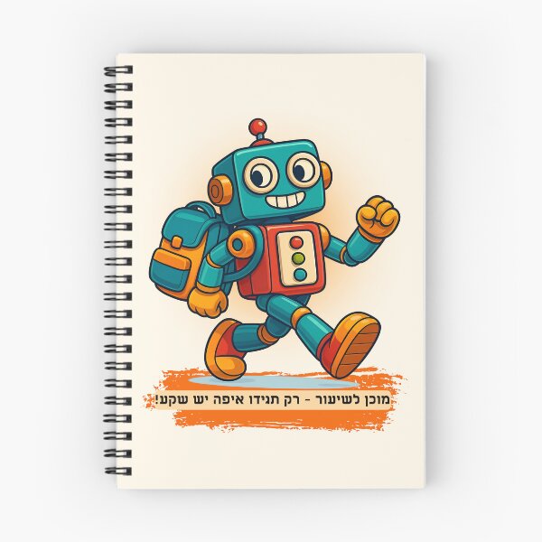 Item preview, Hebrew Robot School Ready - Plug Me In! designed and sold by OMdesign10.