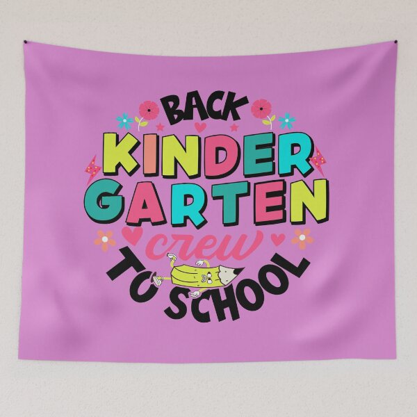 Item preview, Kinder garten crew is back to school tees 100% cotton designed and sold by TEEDESIGMSTUDIO.