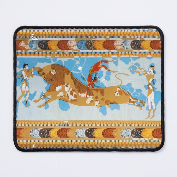 Item preview, Minoan fresco from Knossos. Leaping bull designed and sold by likiska.