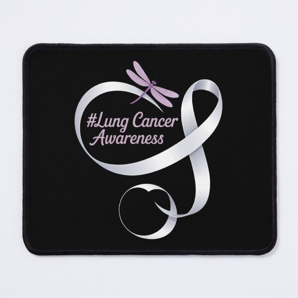 Item preview, Dragonfly White Ribbon Lung Cancer Awareness designed and sold by DoorwayThreads.