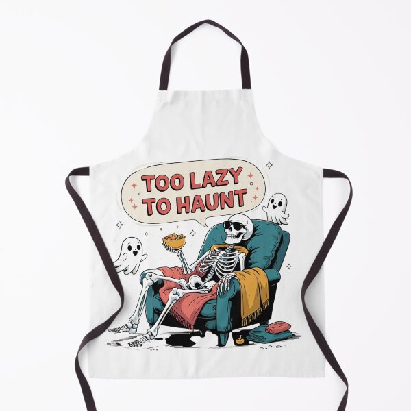 Item preview, Too Lazy to Haunt – Funny Skeleton Halloween Design designed and sold by mythasia.