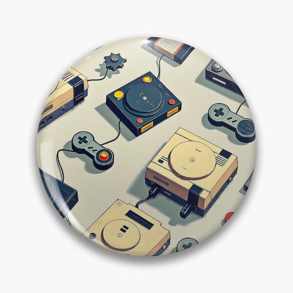 Item preview,  Retro Gaming and Play Stations in a Seamless Pattern designed and sold by Huskyyy Designs.