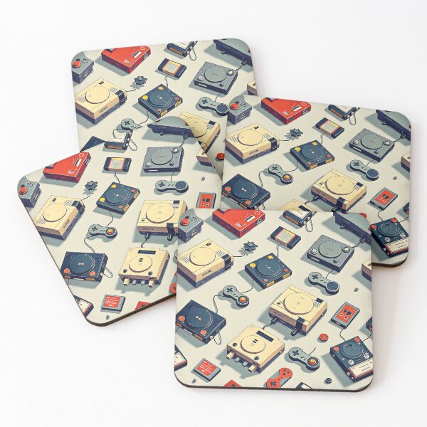 Item preview,  Retro Gaming and Play Stations in a Seamless Pattern designed and sold by Huskyyy Designs.