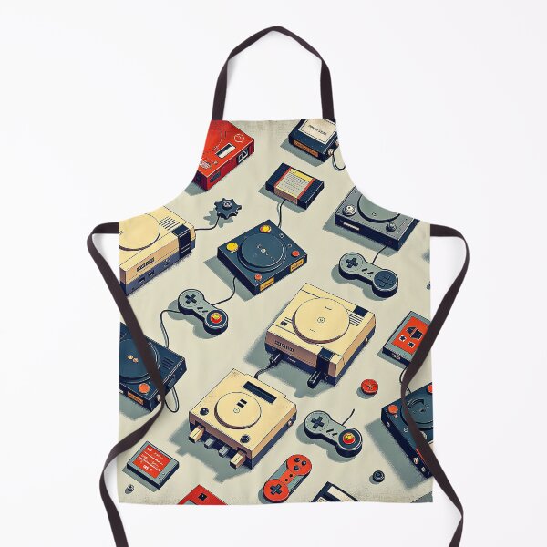 Item preview, Retro Gaming and Play Stations in a Seamless Pattern designed and sold by Huskyyy Designs.