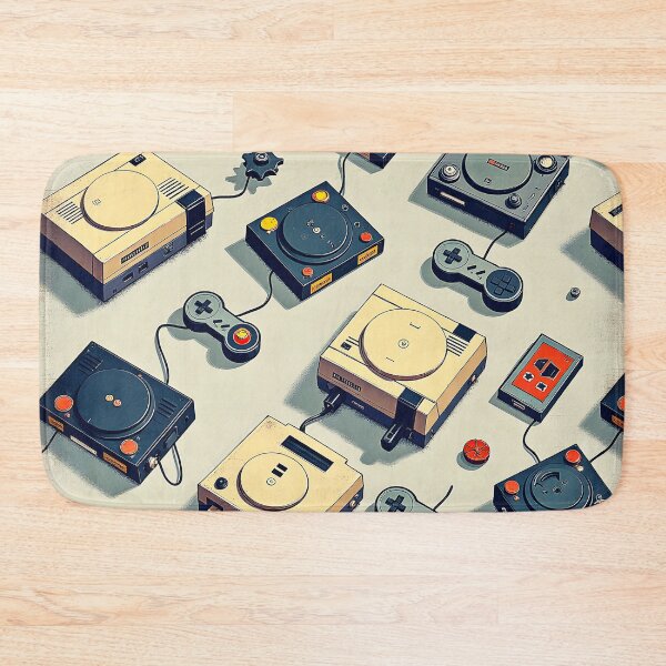 Item preview,  Retro Gaming and Play Stations in a Seamless Pattern designed and sold by Huskyyy Designs.