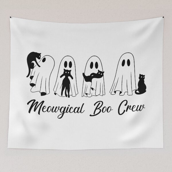 Item preview, Halloween Ghosts and Cats Meowgical Boo Crew designed and sold by Blok45.