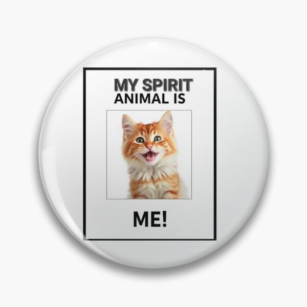 Item preview, My spirit animal is me Birthday funny prank meme gift weird cat satire designed and sold by CheeseBlueprint.