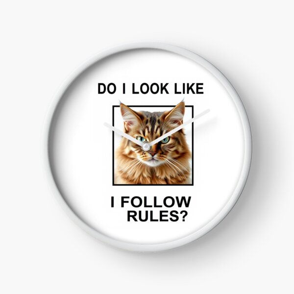 Item preview, Do i look like follow rules Birthday funny prank meme gift weird cat satire designed and sold by CheeseBlueprint.