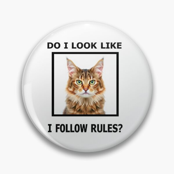 Item preview, Do i look like follow rules Birthday funny prank meme gift weird cat satire designed and sold by CheeseBlueprint.