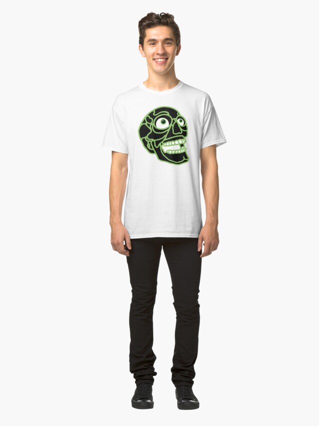 Alternate view of Skull (black) Classic T-Shirt