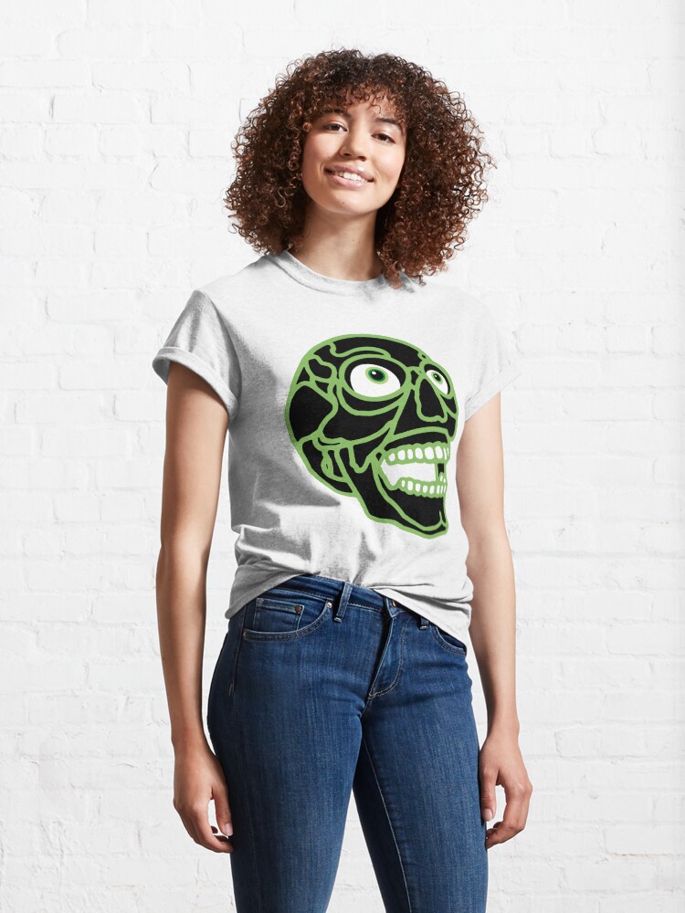 Alternate view of Skull (black) Classic T-Shirt