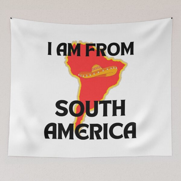 Item preview, South America Identity – Sombrero Map Art designed and sold by Nuvijo.