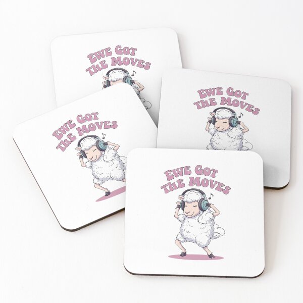 Item preview, Dancing Sheep with Headphones Cartoon Music Art designed and sold by WittyNest Studio.
