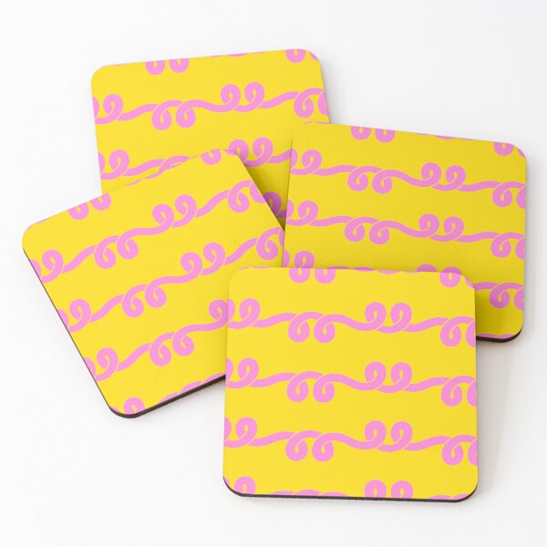 Item preview, FD 0001 G - Loopy Scribble - Pink & Yellow designed and sold by o finding Studio.