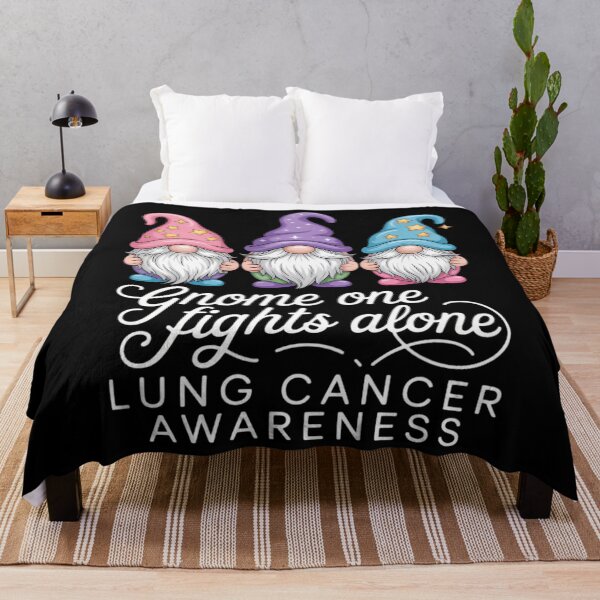Item preview, Gnome One Fights Alone Lung Cancer Awareness designed and sold by WalshDrawnLaugh.