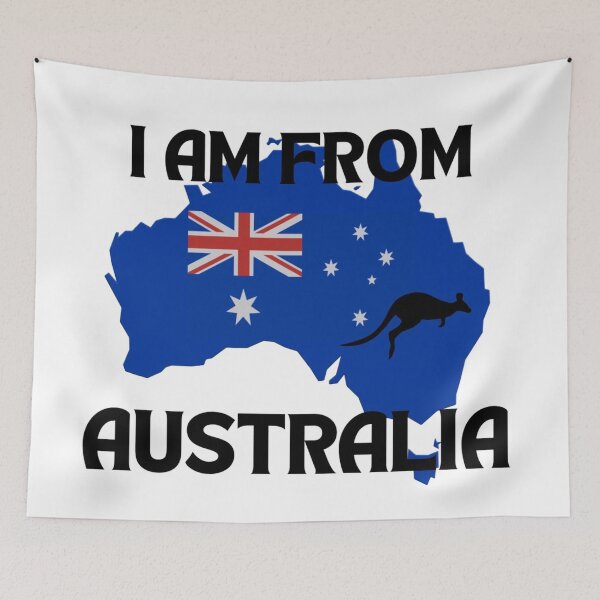 Item preview, Australian Pride – Map with Flag & Kangaroo designed and sold by Nuvijo.