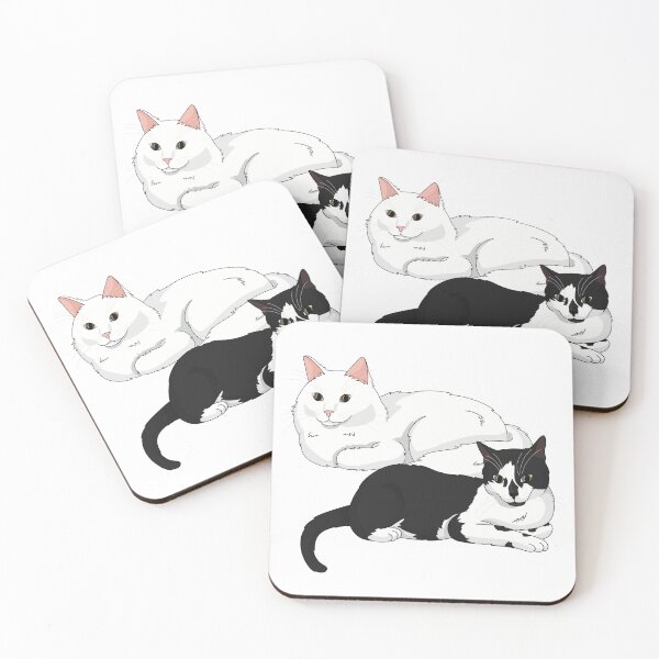 Item preview, Two Cats: Tuxedo Cat & Angora Cat designed and sold by Aycany Design.