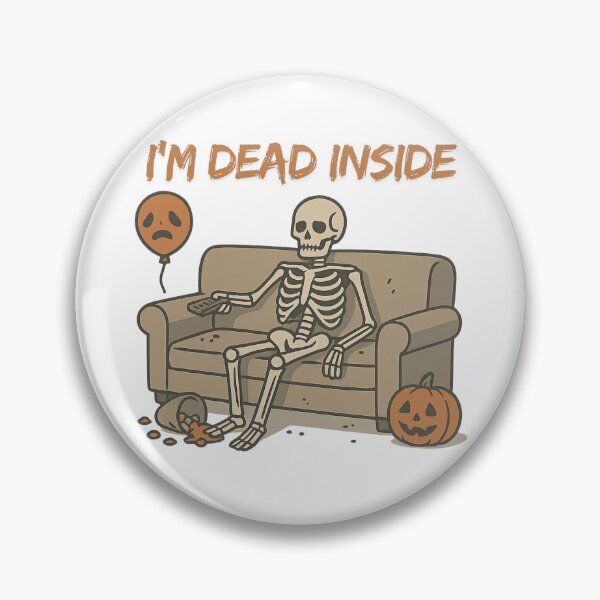 Item preview, Funny Lazy Halloween Skeleton – “I’m Dead Inside” Design designed and sold by Aube11.