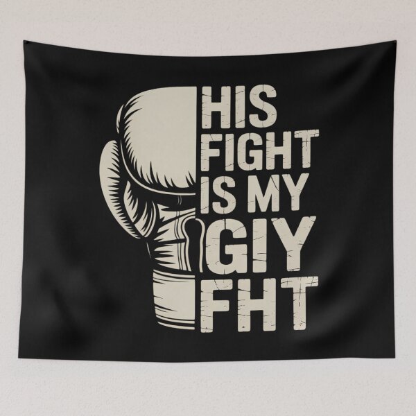 Item preview, His Fight Is My Fight for a Lung Cancer Survivor designed and sold by WalshDrawnLaugh.