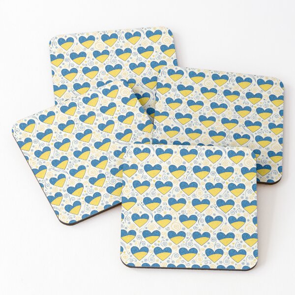 Item preview, Blue and Yellow Hearts Seamless Pattern for Ukraine Support. designed and sold by RGShirtWorks.
