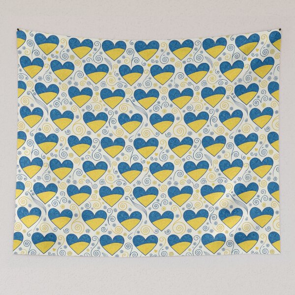 Item preview, Blue and Yellow Hearts Seamless Pattern for Ukraine Support. designed and sold by RGShirtWorks.
