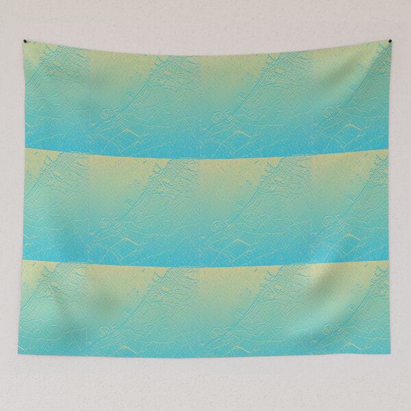 Item preview, Dubai Map Yellow and Teal designed and sold by mapsmuse.