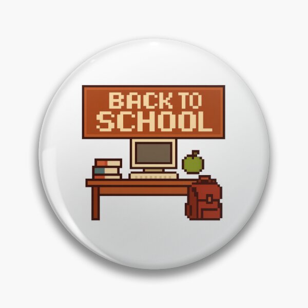 Item preview, Back to school concept with computer and supplies, pixel art style, isolated, AI generated designed and sold by dvoevnore.