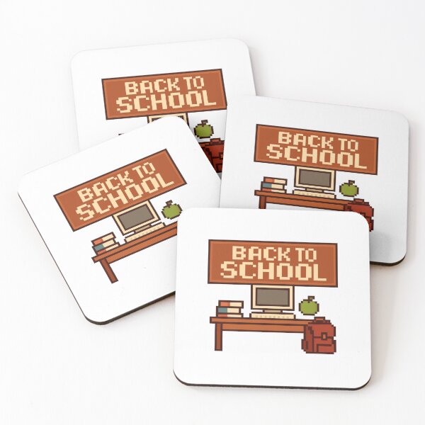 Item preview, Back to school concept with computer and supplies, pixel art style, isolated, AI generated designed and sold by dvoevnore.
