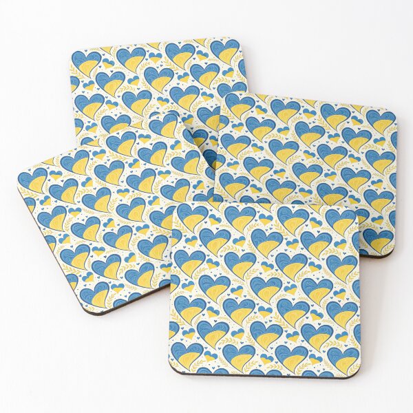 Item preview, Ukrainian Flag Heart Seamless Pattern for Solidarity. designed and sold by RGShirtWorks.